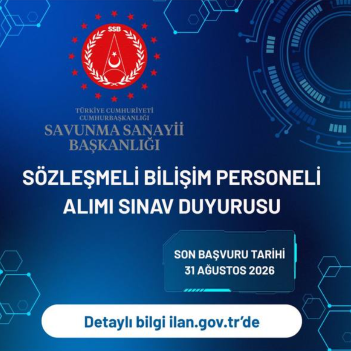 Savunma Sanayii Başkanlığı bilişim personeli alımı