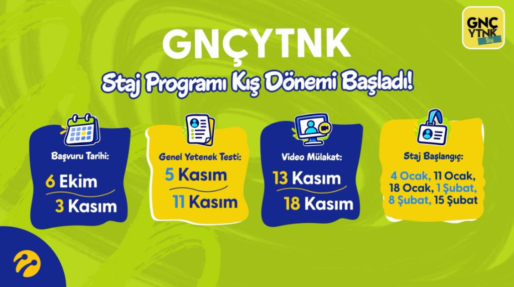 GNÇYTNK Staj 2027